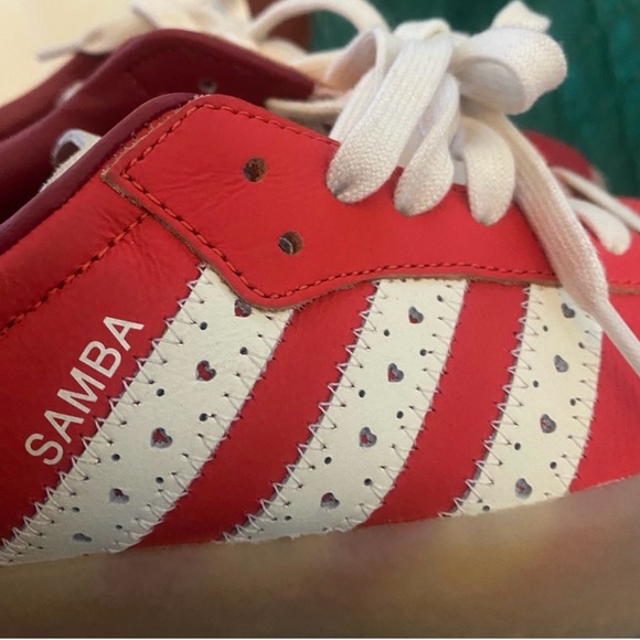 Adidas Sambae Valentine's Day Red Sneakers - Picture 1 of 5